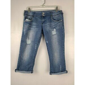 Almost Famous Juniors Capri Jeans Blue Size 9